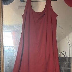 Red workout dress w shorts